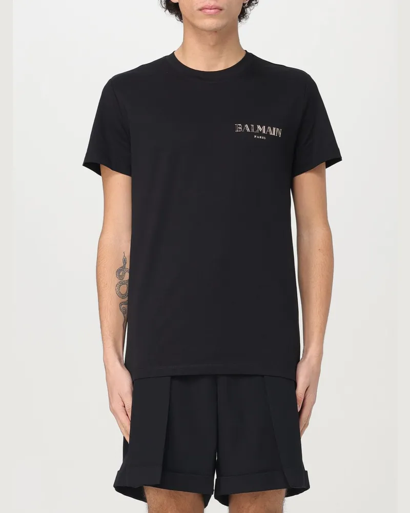Balmain T-shirt herren Schwarz