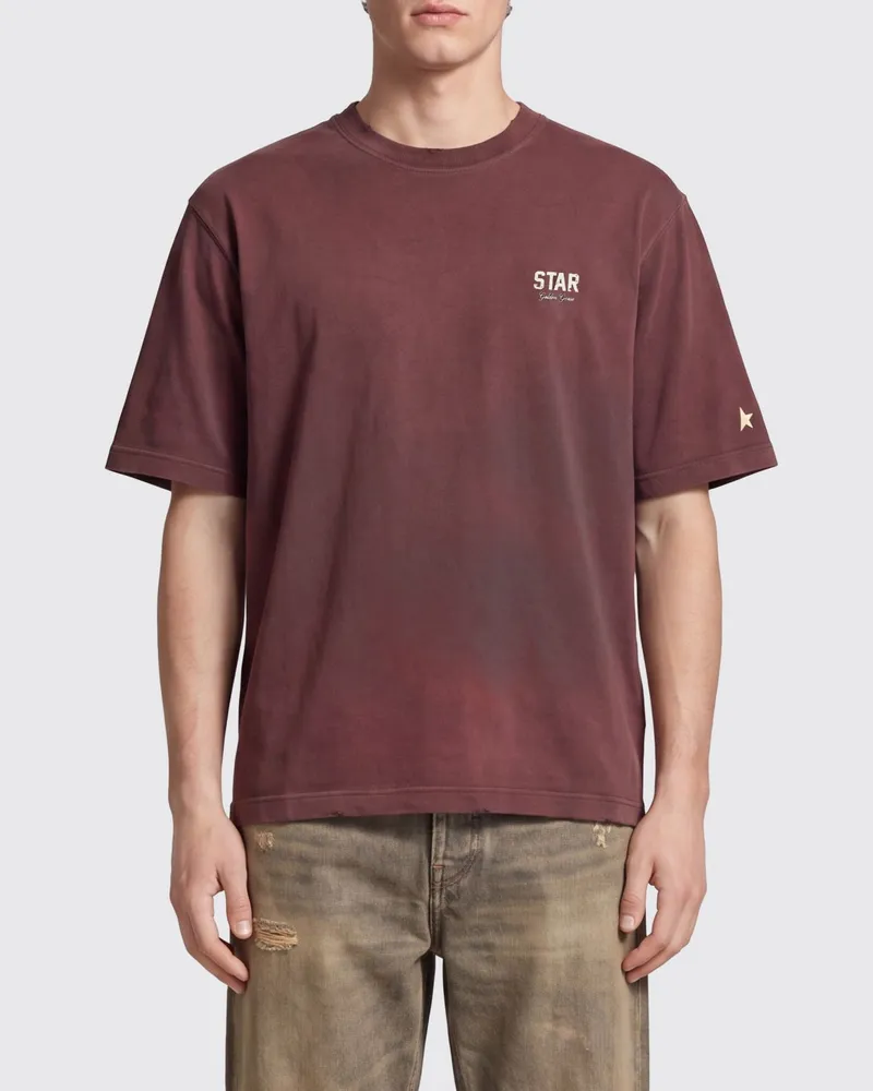Golden Goose T-shirt herren Weinrot