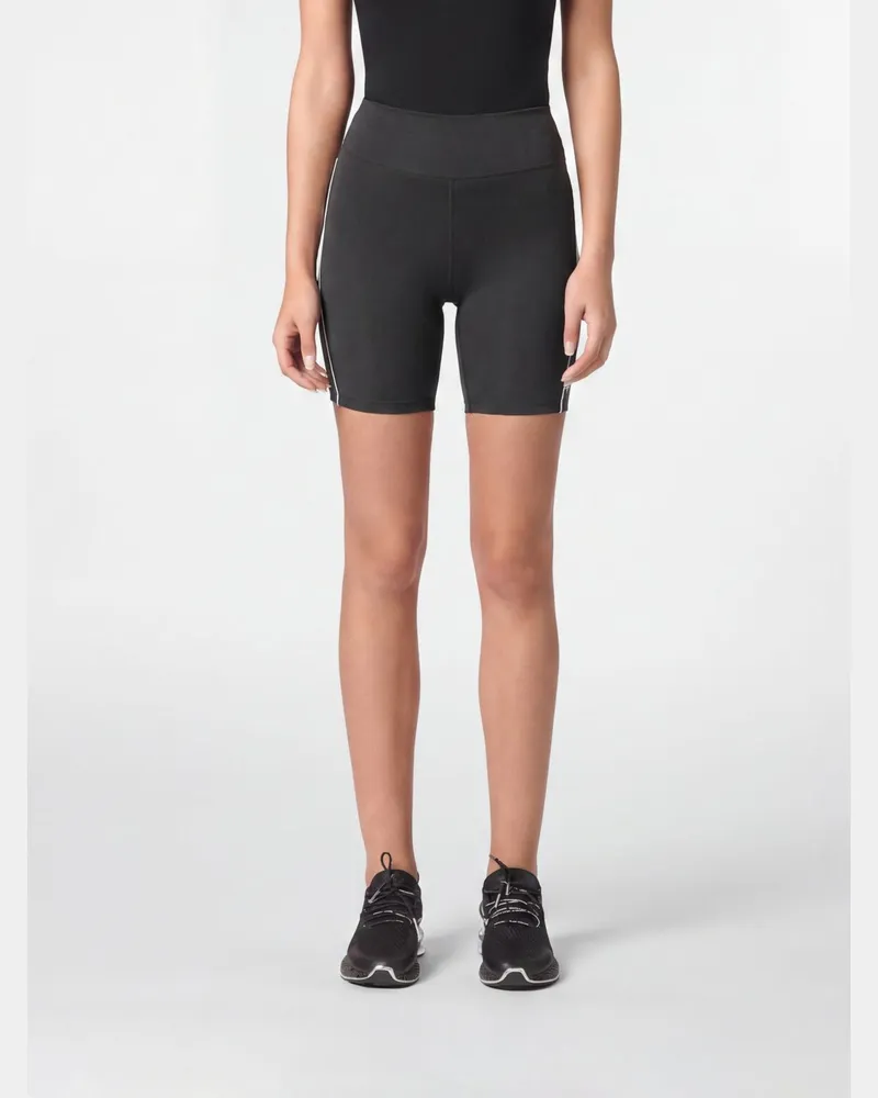 Philipp Plein Shorts aus technischem Stretch-Gewebe Schwarz