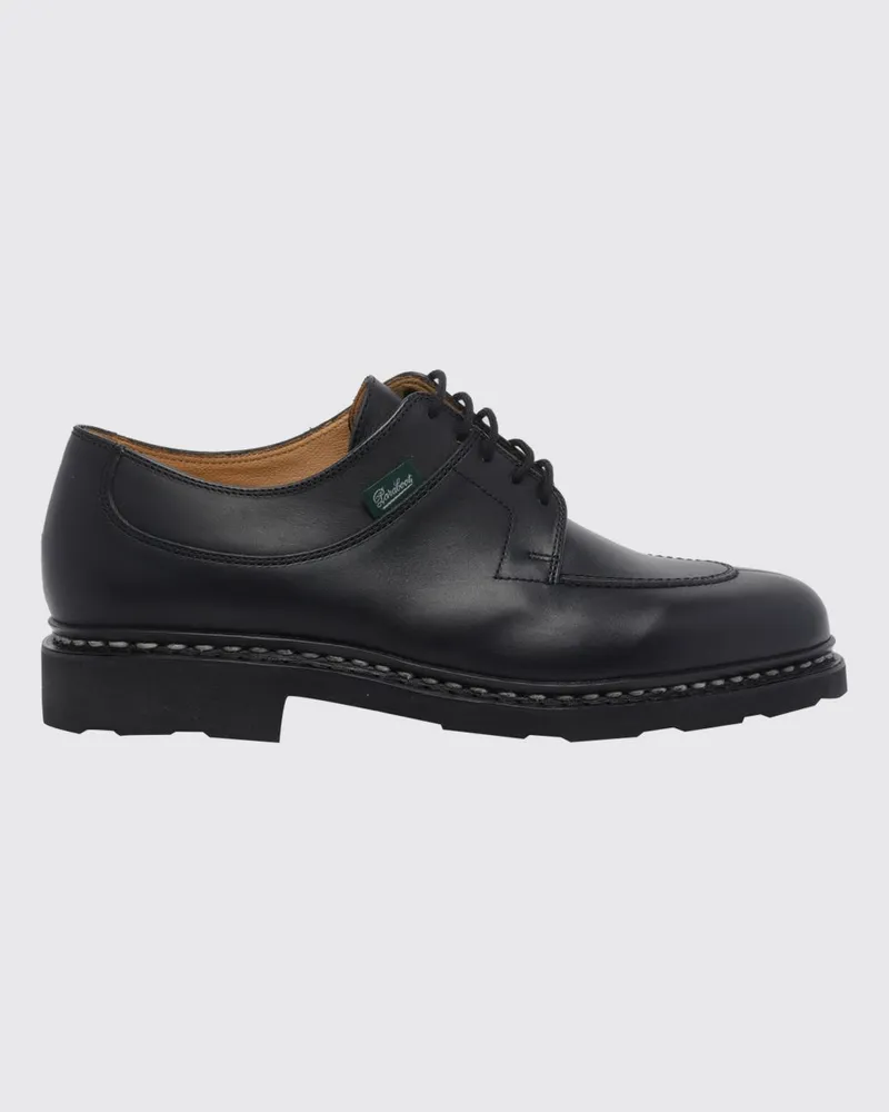 Paraboot Derby-Schuhe aus glattem Kalbsleder mit gekerbter Sohle Schwarz
