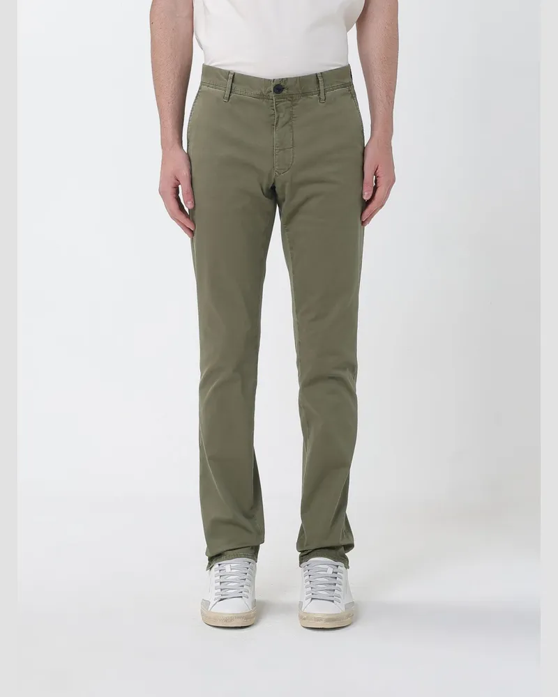 Incotex Chino-Hose aus Baumwolle Waldgrün