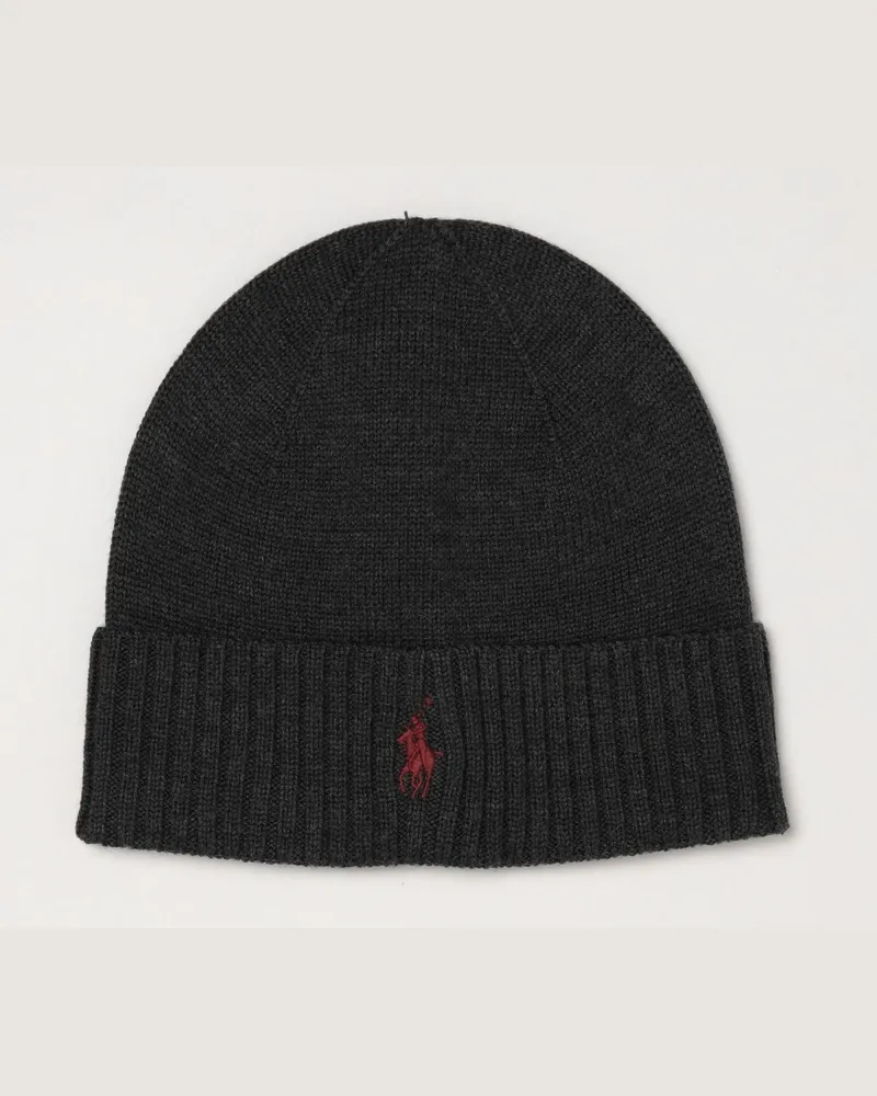 Ralph Lauren Beanie aus Wolle mit gesticktem Pony-Logo Grau