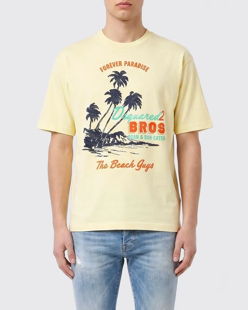 Dsquared2 T-shirt herren Gelb