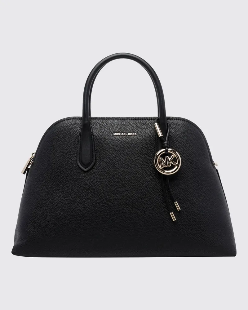 Michael Kors Freddie Handtasche aus Leder mit MK-Monogramm und Logo-Anhänger Schwarz
