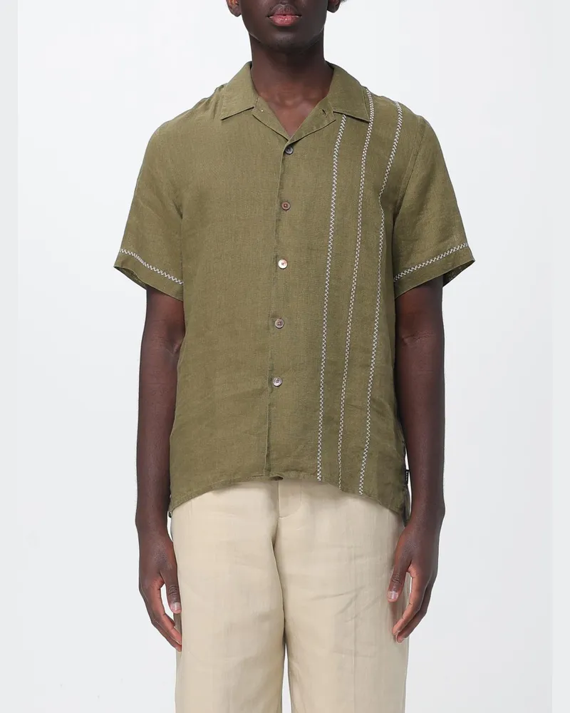 Paul Smith Freizeit-Hemd aus Leinen Grün