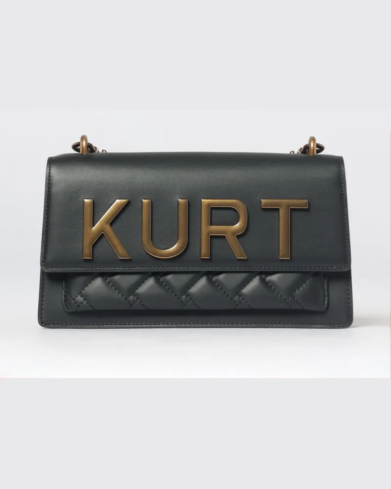Kurt Geiger Shoreditch Umhängetasche aus Leder mit appliziertem Logo Schwarz