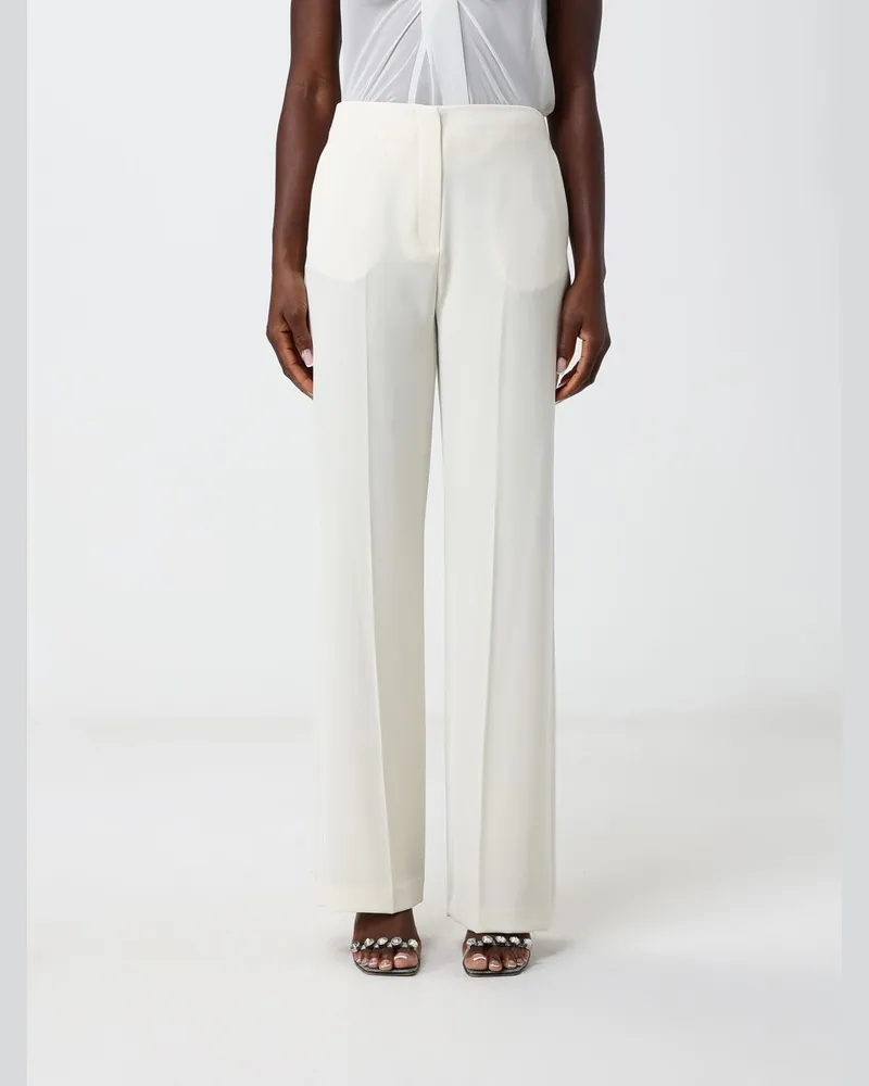 Hanita Hoch taillierte Palazzo-Hose aus Crêpe mit weitem Bein Yellow