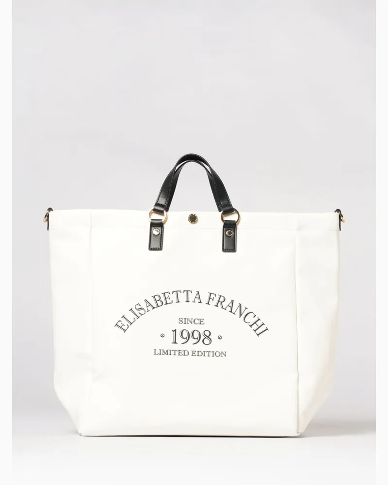 Elisabetta Franchi Schultertasche damen Ivory