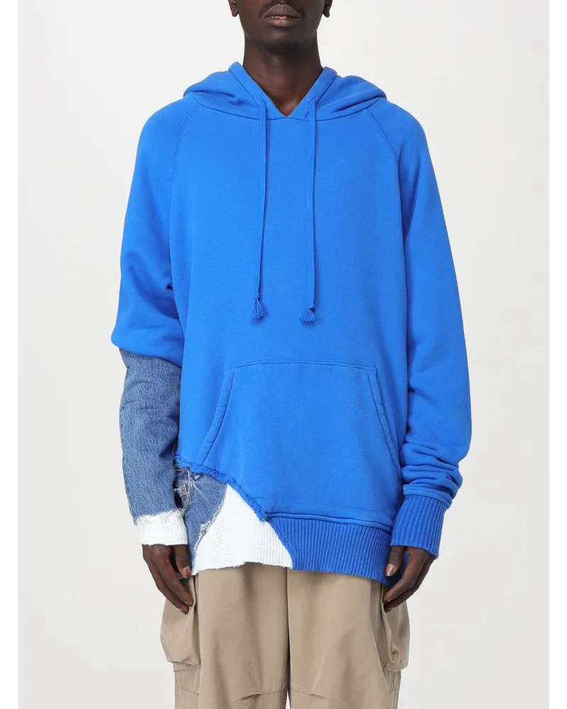 Greg Lauren Sweatshirt Elektrischblau