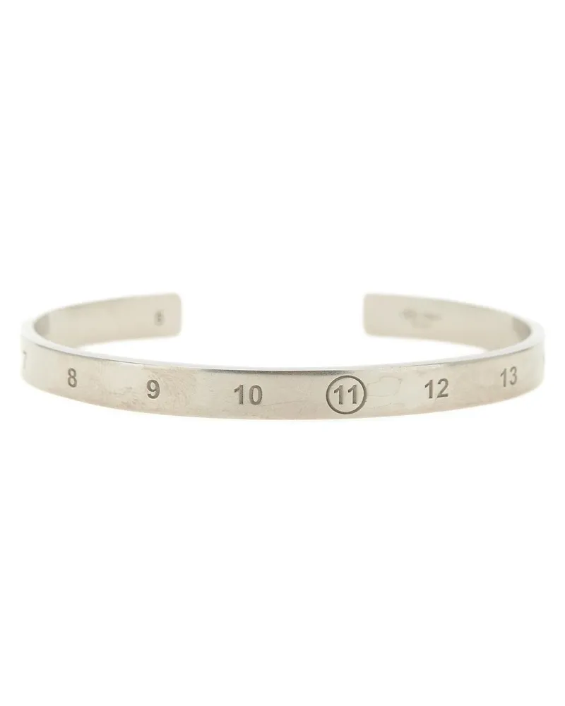Maison Margiela Armreif aus 925er Silber mit graviertem numerischem Logo Silber