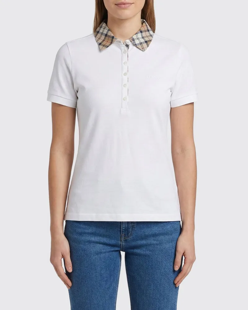 Barbour T-shirt damen Weiß