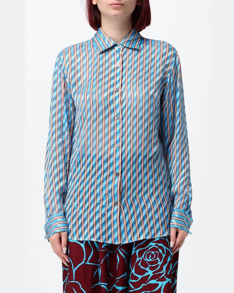Dries van Noten Hemdbluse damen Hellblau