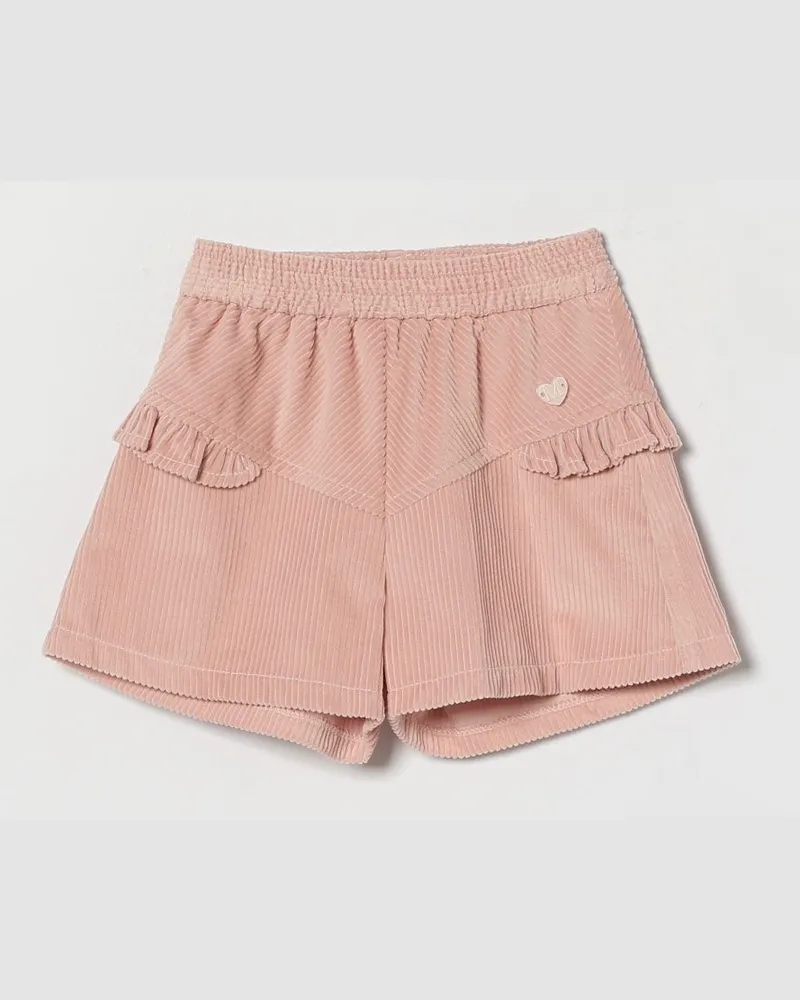 Monnalisa Cord-Shorts für Mädchen mit elastischem Bund Pink