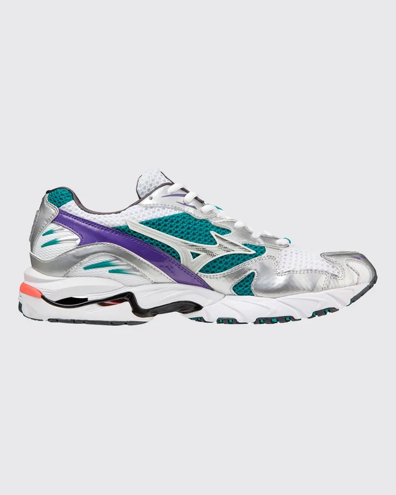 Mizuno Wave Rider 10 Mesh- und Gummi-Sneakers Weiß