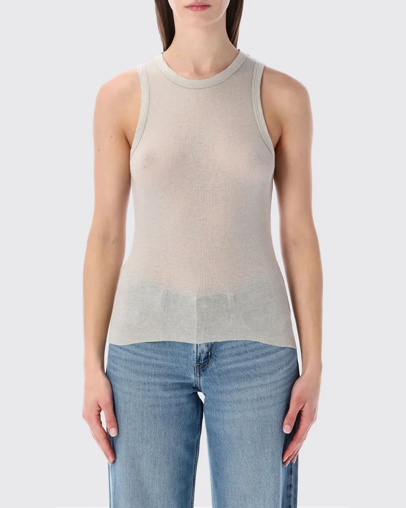 James Perse Slim-Fit Off-Shoulder-Top von aus Baumwolle und Kaschmir Weiß