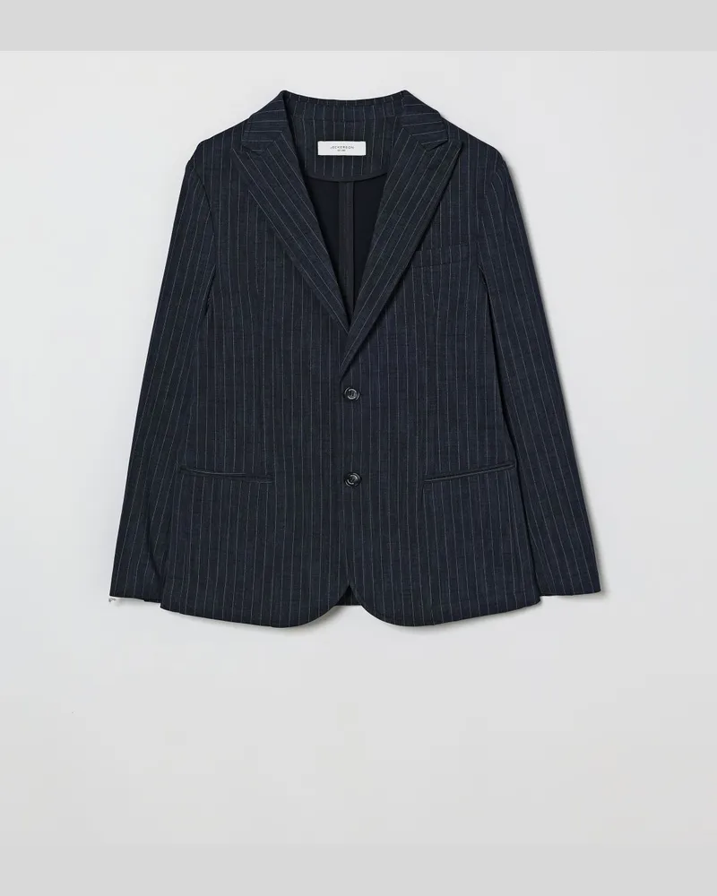 Jeckerson Nadelstreifen-Blazer aus Baumwollmischung Blau