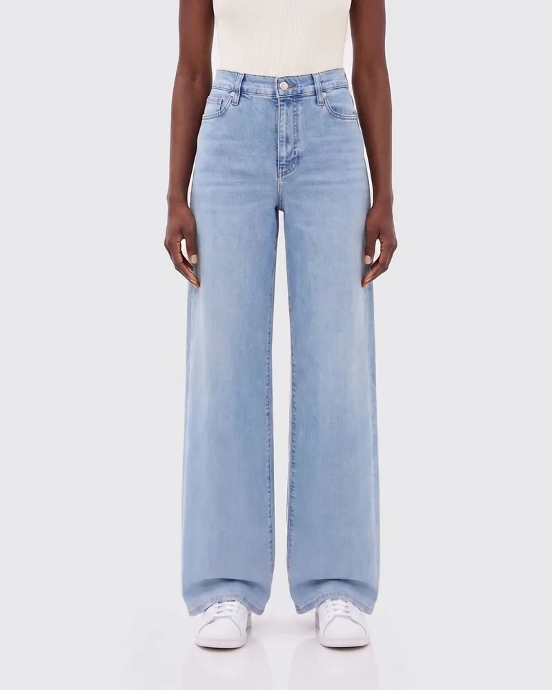 Frame Denim Wide-Leg Jeans aus Denim Hellblau