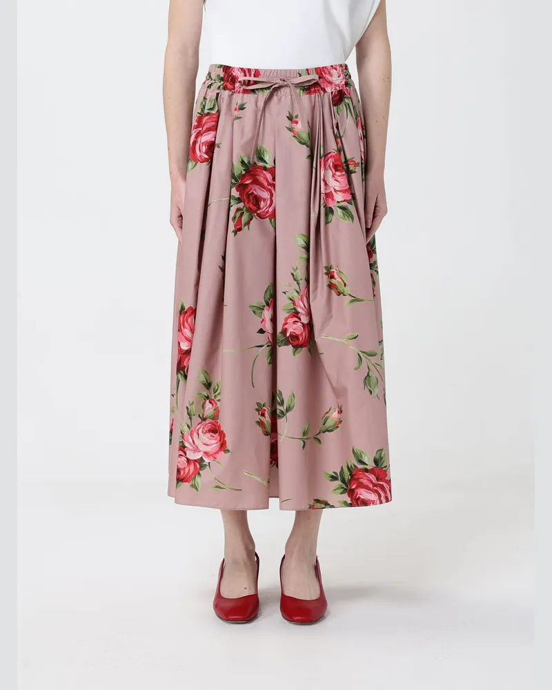 Dolce & Gabbana DOLCE  GABBANA Dolce & Gabbana Blumen-Baumwollrock Pink