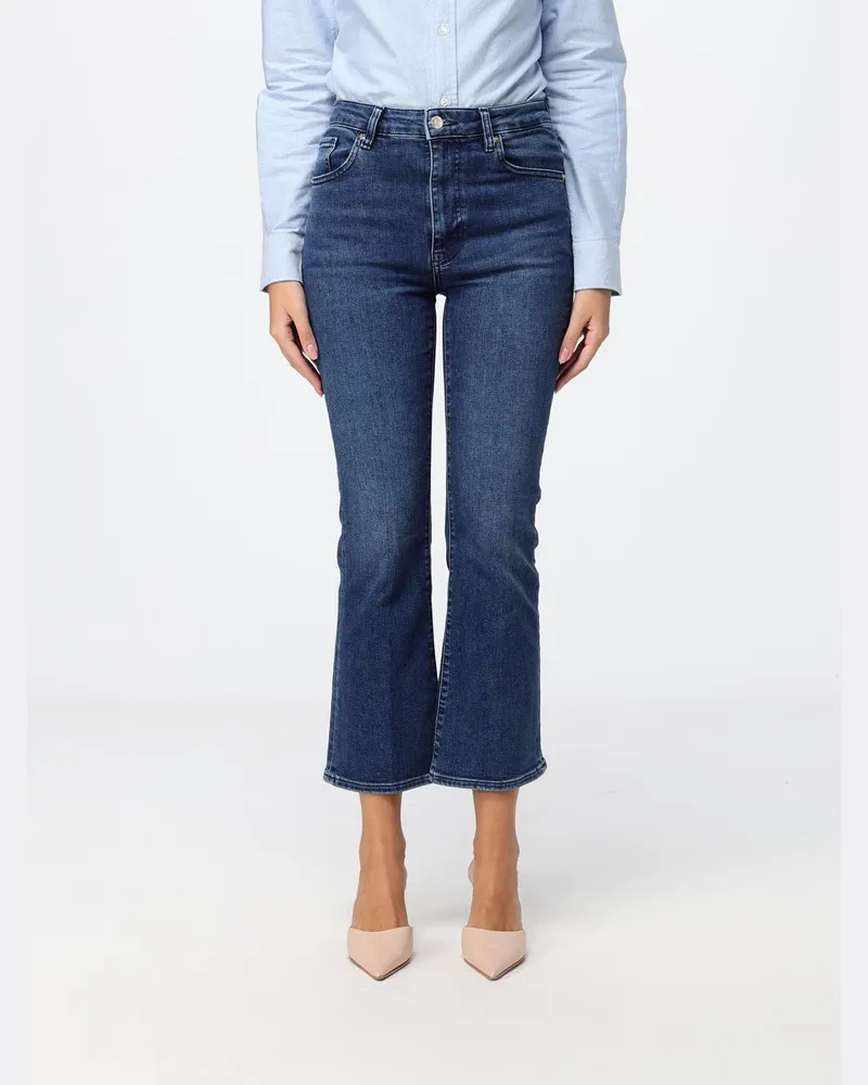 Frame Denim Hoch taillierte Cropped-Flared-Jeans The Reboot von aus Stretch-Denim Denim
