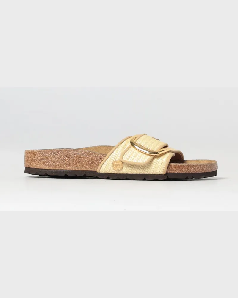 Birkenstock Madrid Big Buckle Bast Sandale Beige