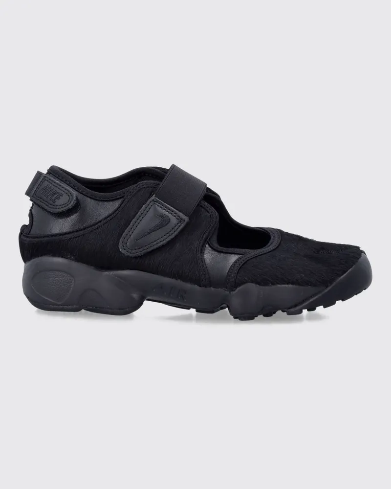 Nike Air Rift Mary-Jane-Sneakers aus Kunstpelz mit Tabi-Spitze Schwarz