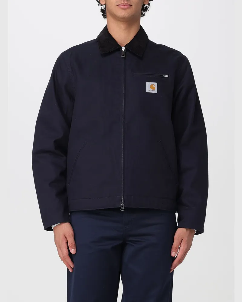Carhartt WIP Detroit Hemdjacke aus Bio-Baumwolle mit Samtkragen Navy