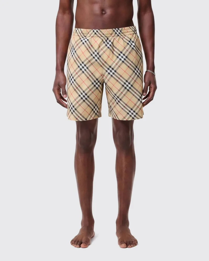 Burberry Vintage Check Polyamid-Badeanzug Sand