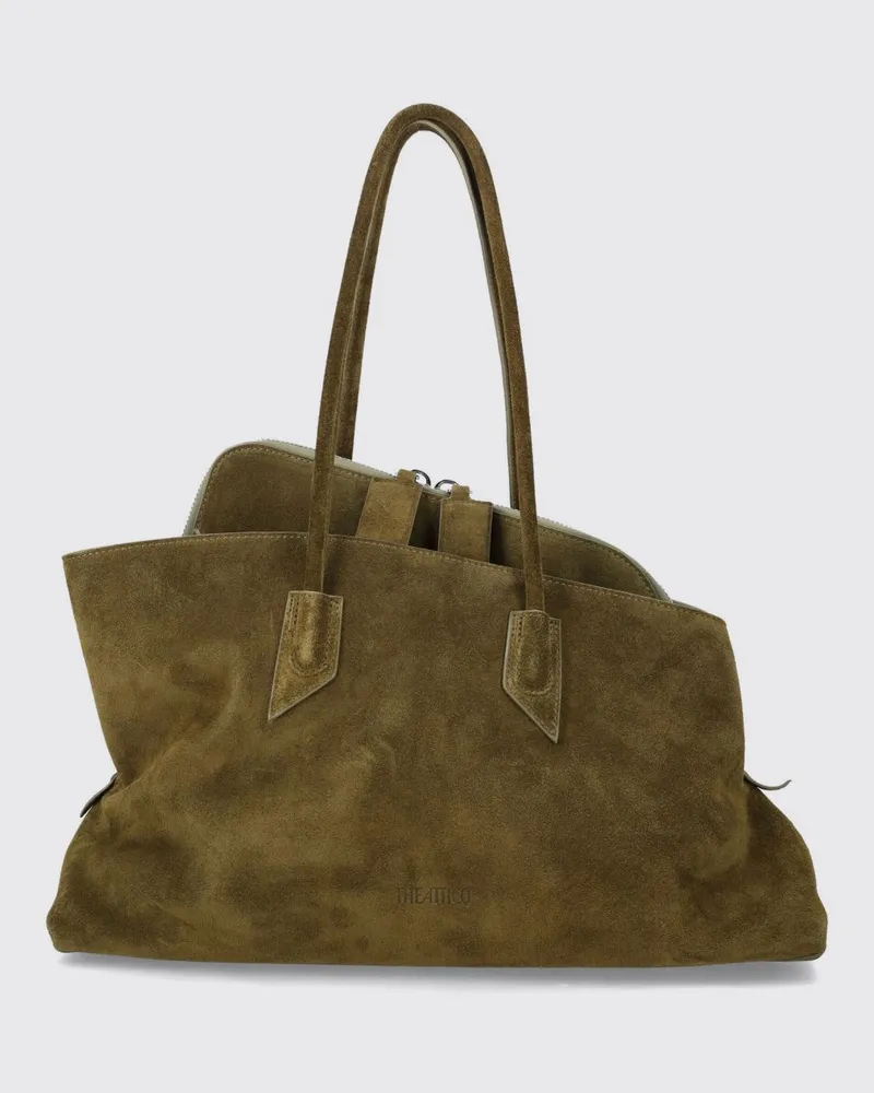 ATTICO Mittelgroße Schultertasche La Passeggiata von aus Wildleder Kaki