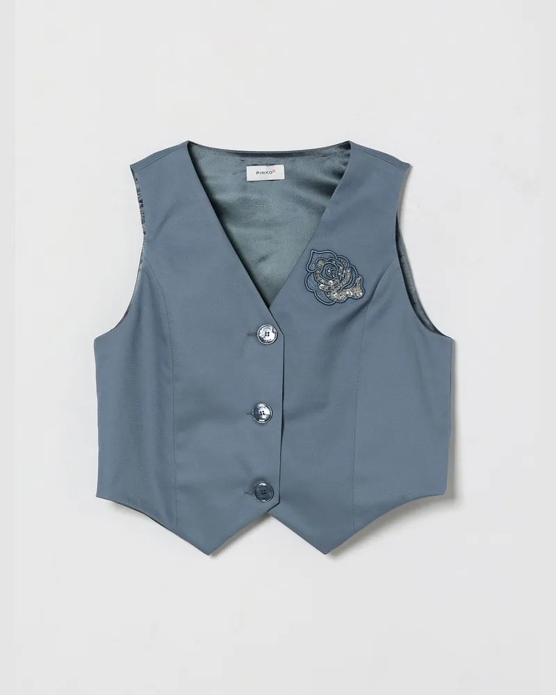 Pinko Einreihige Paillettenweste Blau