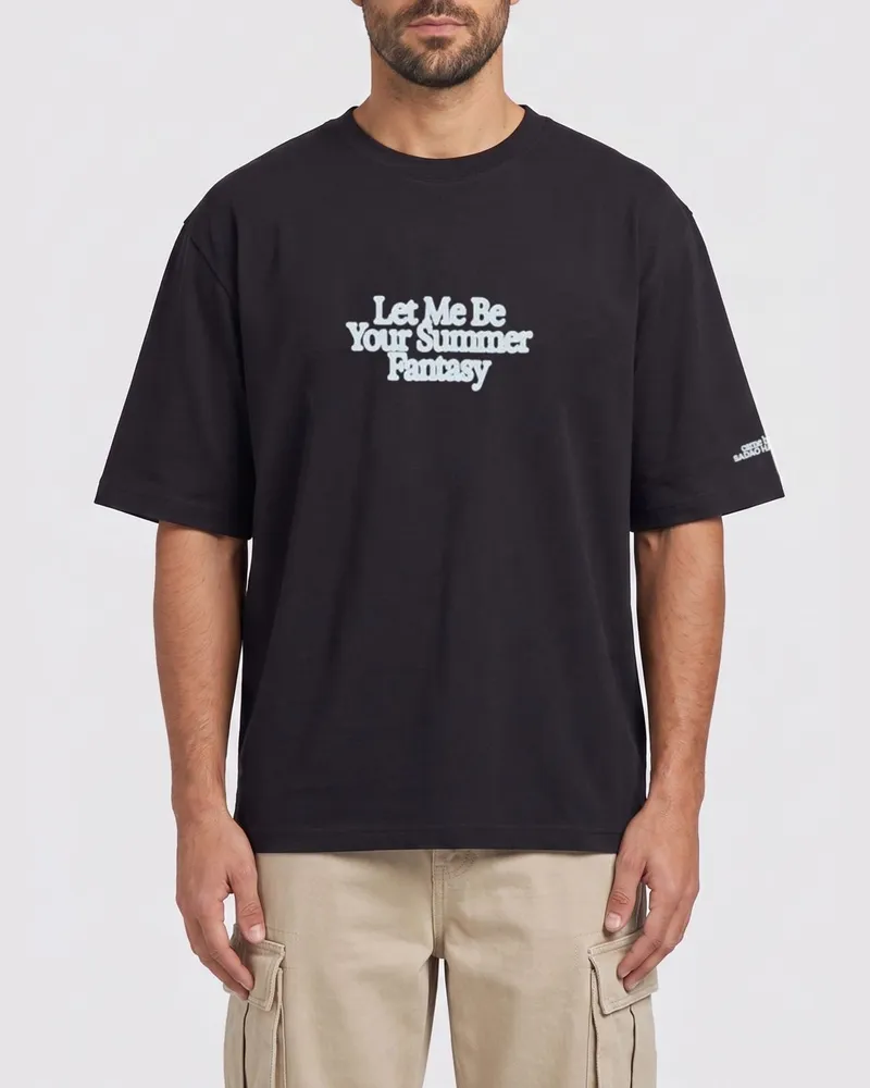 Carne Bollente Bedrucktes T-Shirt aus Bio-Baumwolle Schwarz