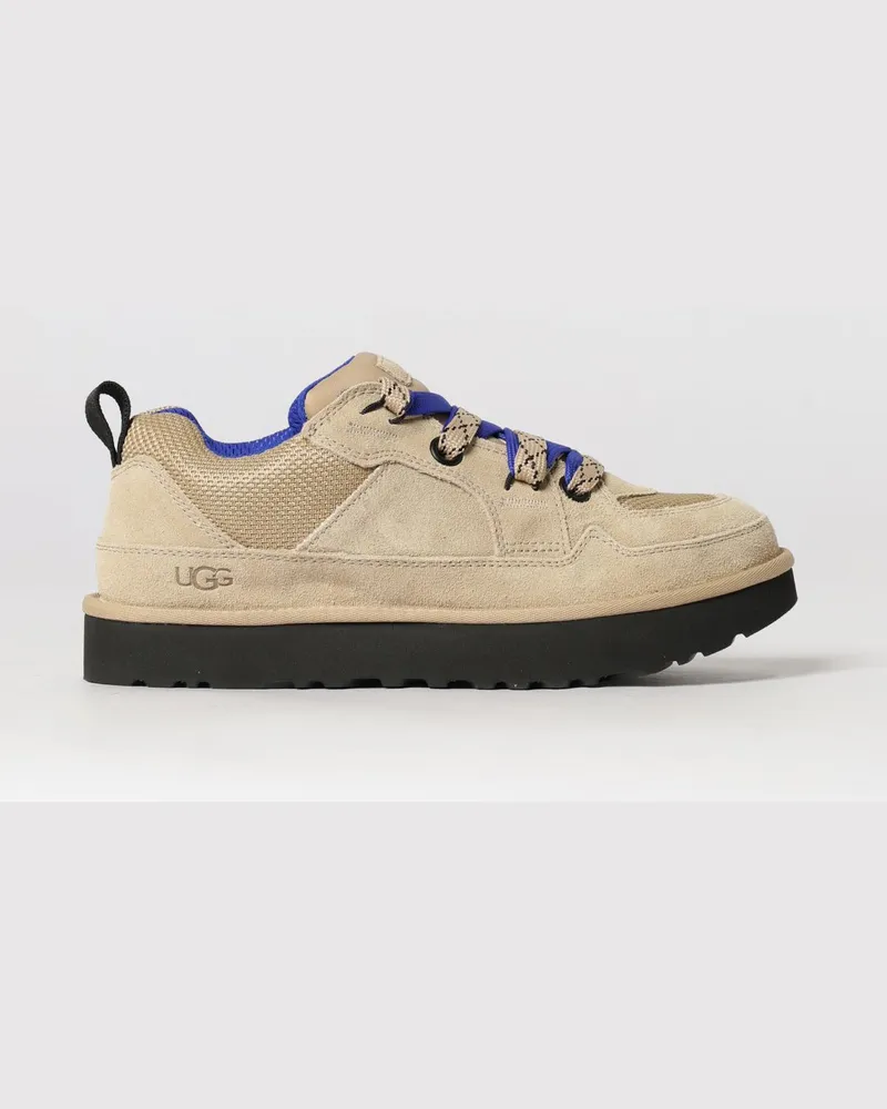 UGG Lo Lowmel Sneakers aus Wildleder und Mesh Beige
