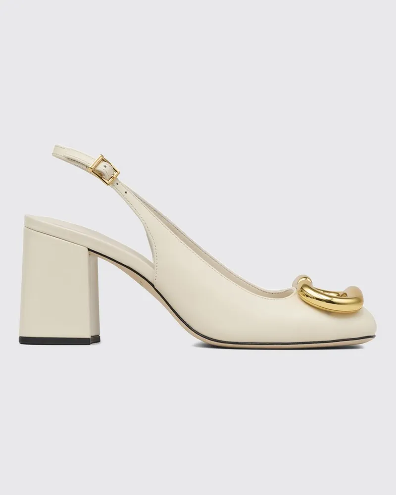 Marc Jacobs The Pop J Slingback-Pumps aus Leder mit Blockabsatz Cream