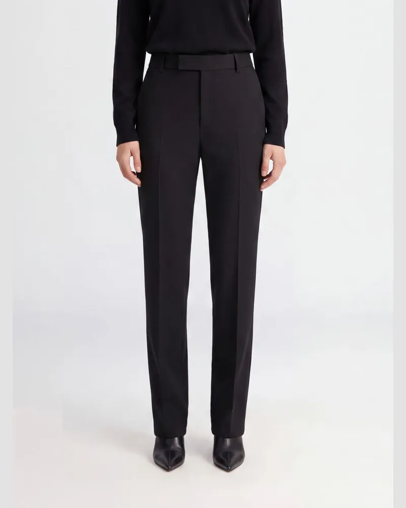 Jil Sander Maßgeschneiderte High-Waist Skinny-Hose aus Schurwolle Schwarz