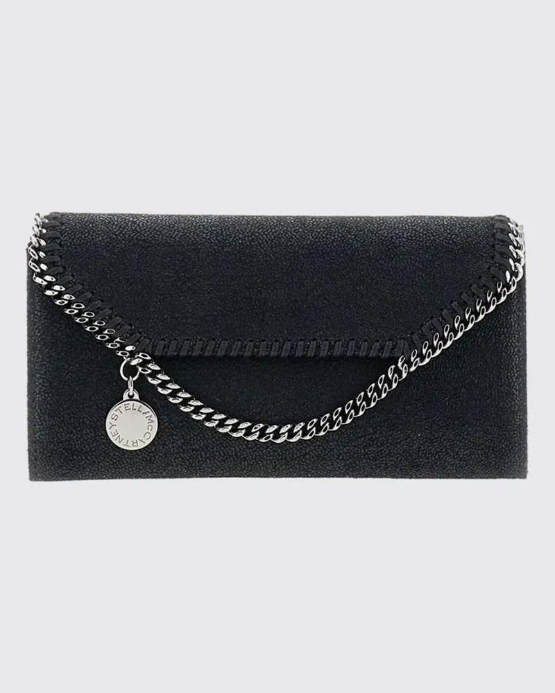 Stella McCartney Falabella Wallet on Chain aus Eco Alter Mat Schwarz