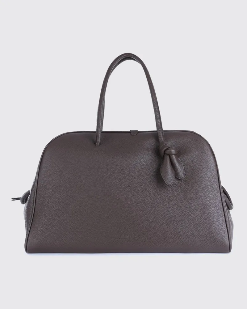 Jacquemus Le Turismo Schultertasche von aus genarbtem Leder mit Quasten Braun