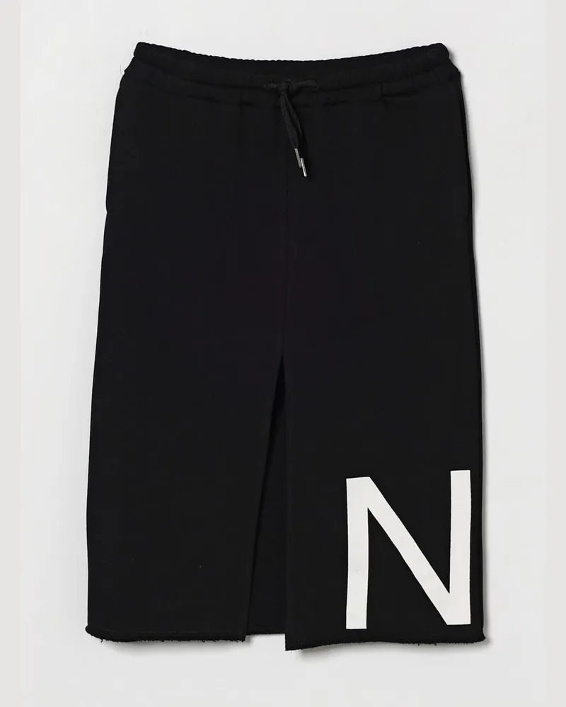 N° 21 Joggingrock aus Baumwolle mit Logo Schwarz