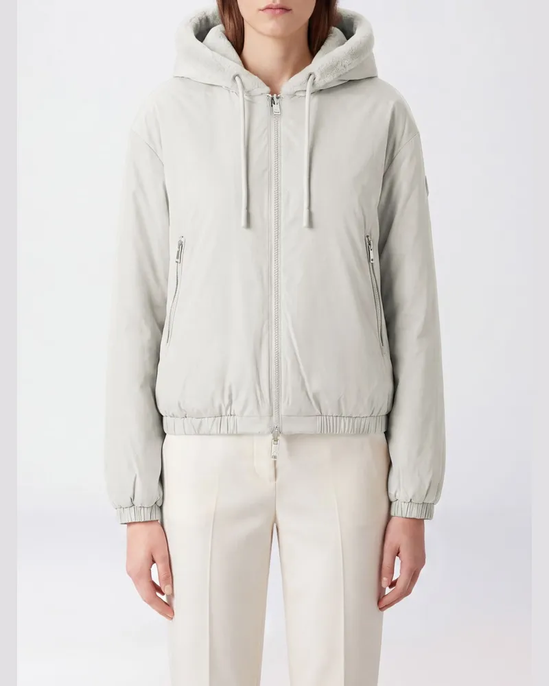 Moose Knuckles Eaton Bunny Wendejacke mit Kapuze aus Kunstpelz Weiß