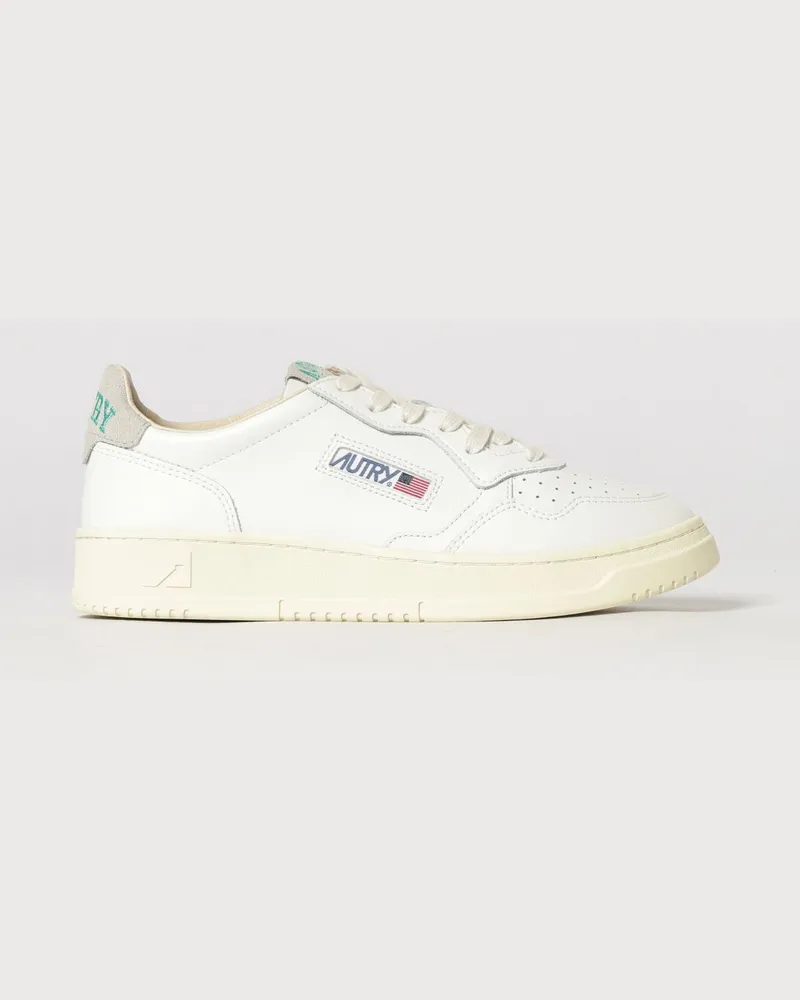AUTRY Medalist Low Sneaker aus glattem Kalbsleder mit perforierter Spitze Bianco