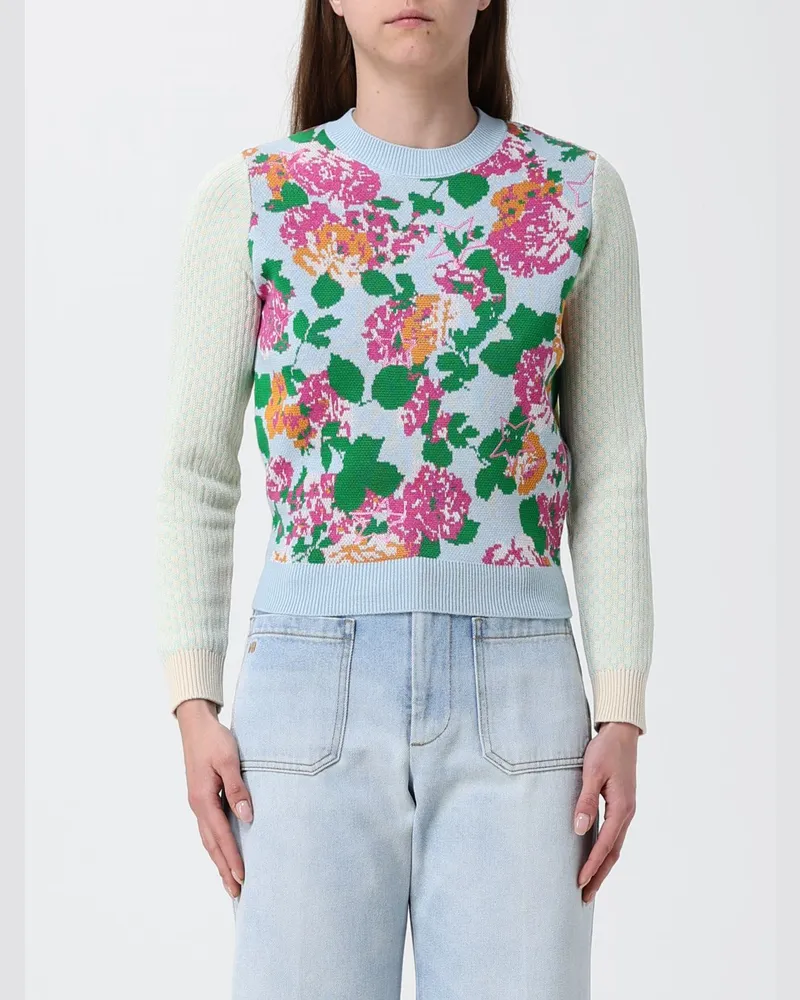 Kenzo Rundhalspullover aus floraler Wollmischung Bunt