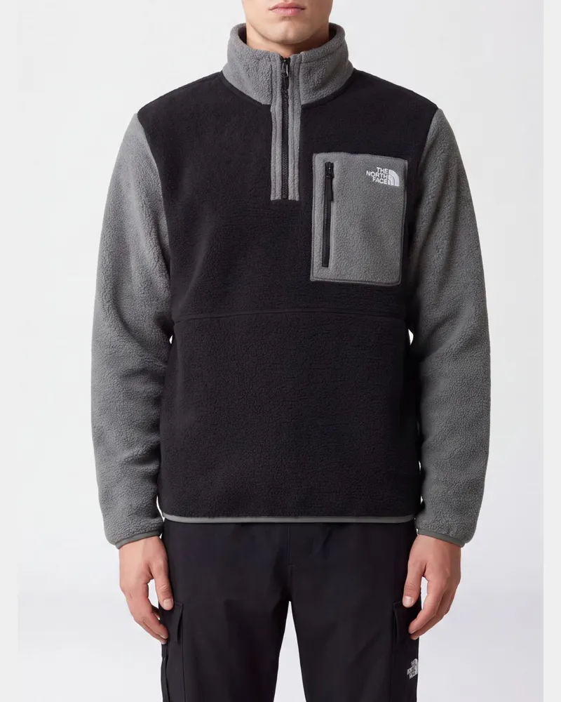 The North Face Yumiori-Fleecejacke von mit zweifarbigem abstraktem Druck und hohem Kragen Schwarz