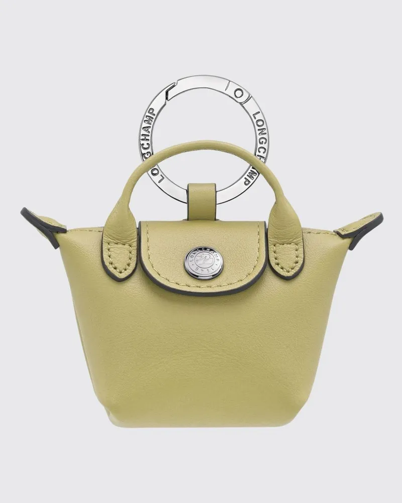 Longchamp Le Pliage Xtra Leder-Schlüsselanhänger Gelb