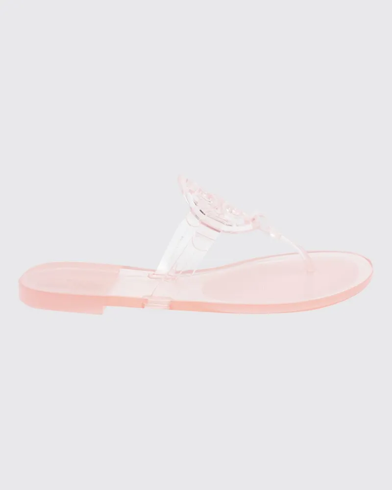 Tory Burch Miller Jelly Zehentrenner-Sandalen von aus TPU mit geschnitztem Double T-Logo Pink