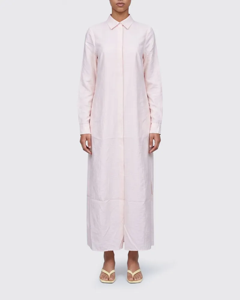 Totême Hemdblusenkleid aus Seidenmischung Pink