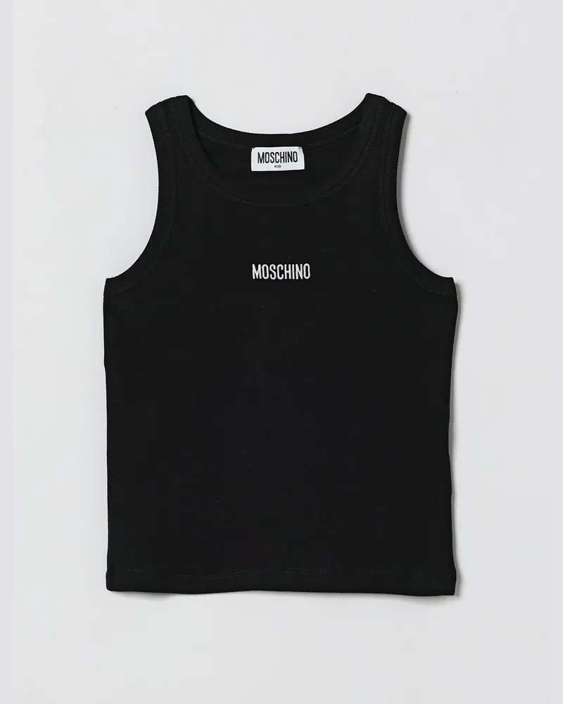 Moschino Baumwoll-Tanktop mit Logo Schwarz