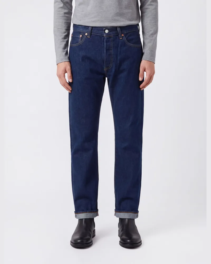 Levi's 501® Straight-Leg Jeans aus Baumwolldenim mit mittlerer Leibhöhe Blau