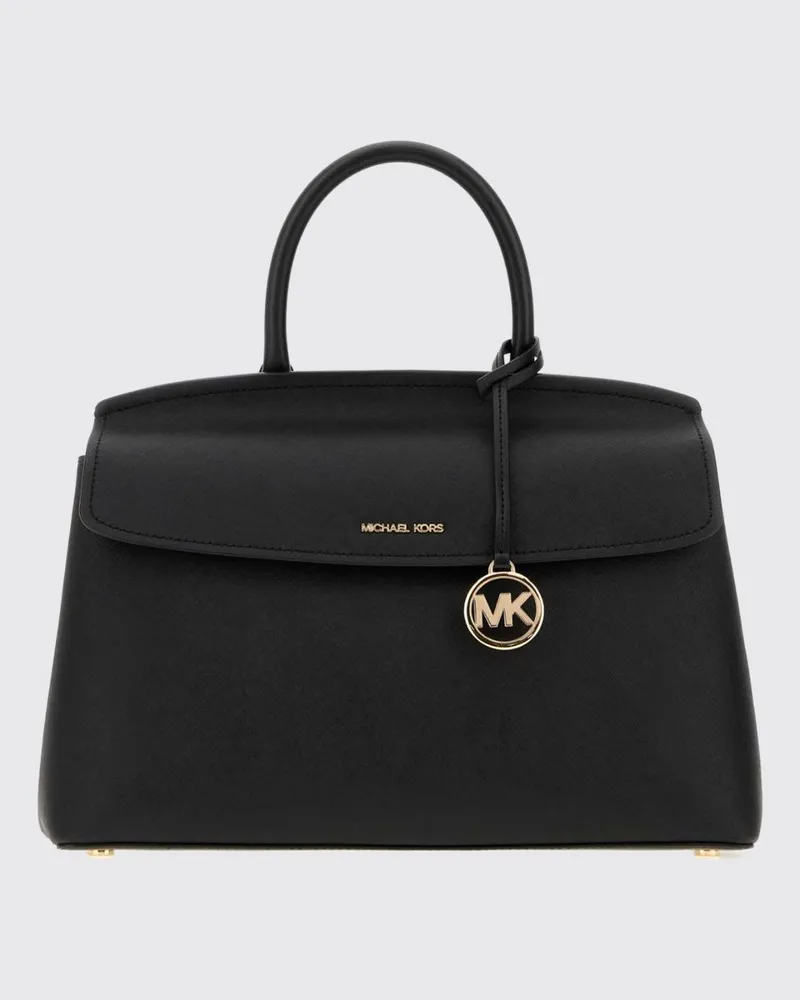 Michael Kors Freddie Handtasche aus Leder mit abnehmbarem Riemen und Anhänger Schwarz