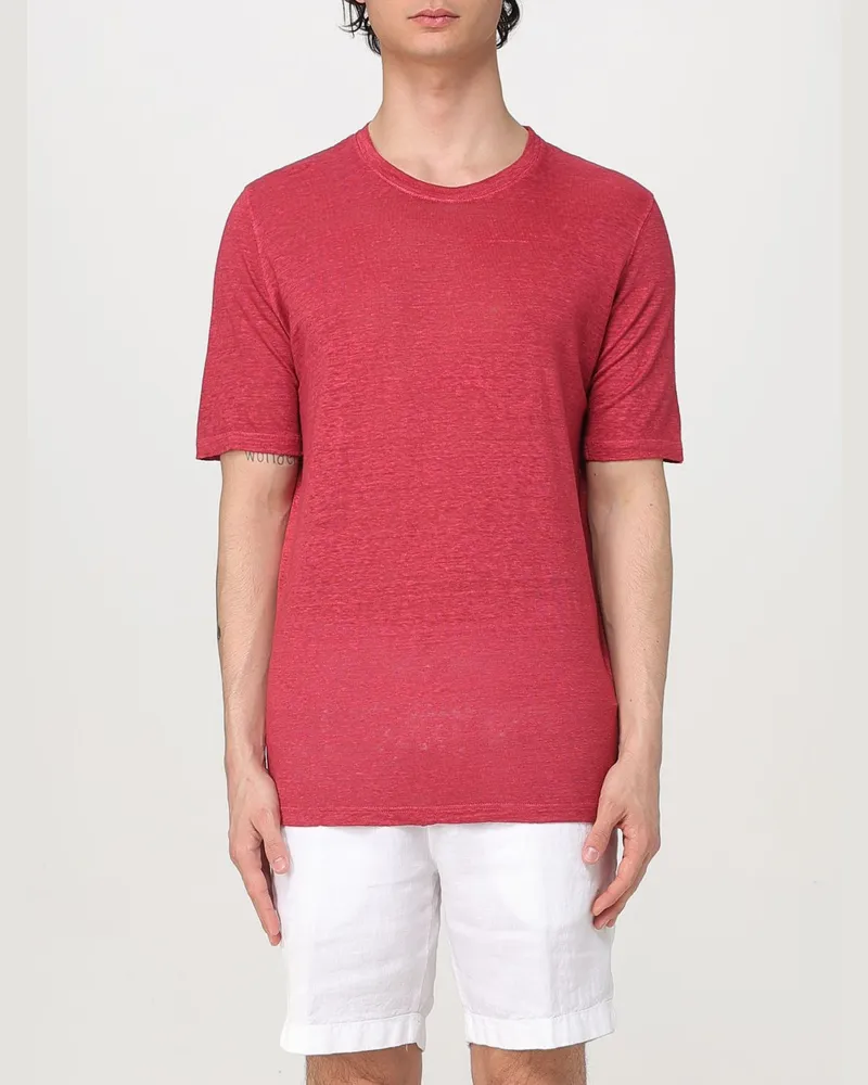 120% Lino T-shirt herren Rot
