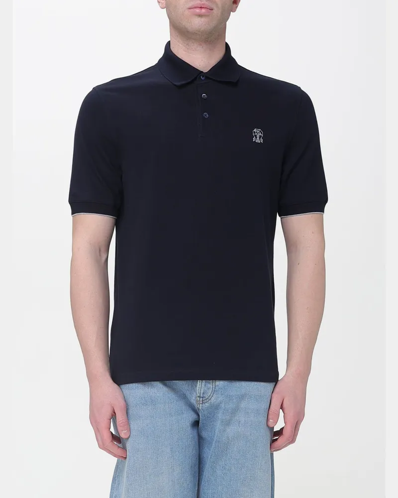 Brunello Cucinelli T-shirt herren Blau