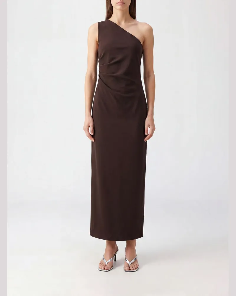P.A.R.O.S.H. Asymmetrisches One-Shoulder-Midikleid Pingu P.A.R.O H. aus Cady Braun