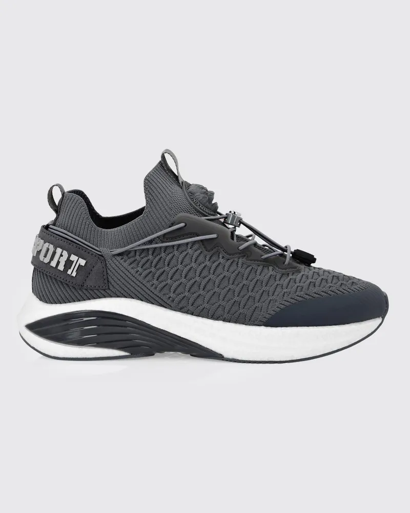 Philipp Plein Sneakers aus Häkelstrick Grau